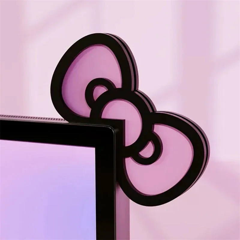 Gaming Accessories Pink - Decorazione per monitor con fiocco in